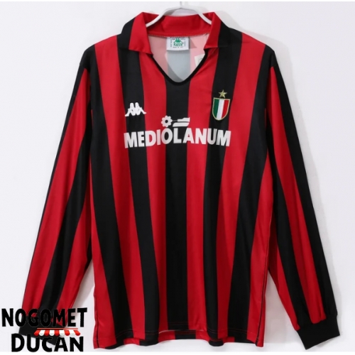 AC Milan 1988-1989 Retro Domaci Dres Dugi Rukav AC Milan 1988-1989 Retro Domaci Dres Dugi Rukav