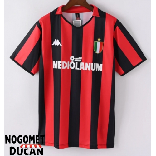 AC Milan 1988-1989 Retro Domaci Dres Kratak Rukav AC Milan 1988-1989 Retro Domaci Dres Kratak Rukav