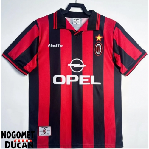 AC Milan 1997-1998 Retro Domaci Dres Kratak Rukav AC Milan 1997-1998 Retro Domaci Dres Kratak Rukav