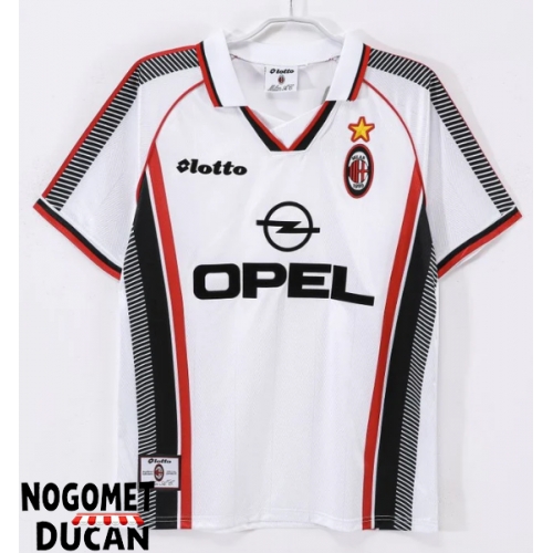 AC Milan 1997-1998 Retro Gostujuci Dres Kratak Rukav AC Milan 1997-1998 Retro Gostujuci Dres Kratak Rukav