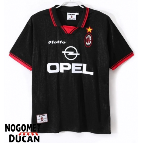 AC Milan 1997-1998 Retro Rezervni Dres Kratak Rukav AC Milan 1997-1998 Retro Rezervni Dres Kratak Rukav