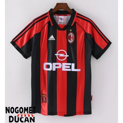 AC Milan 1998-1999 Retro Domaci Dres Kratak Rukav AC Milan 1998-1999 Retro Domaci Dres Kratak Rukav