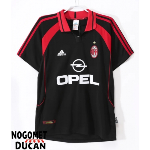 AC Milan 2000-2001 Retro Rezervni Dres Kratak Rukav AC Milan 2000-2001 Retro Rezervni Dres Kratak Rukav