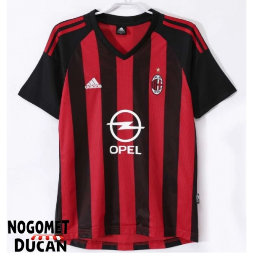 AC Milan 2002-2003 Retro Domaci Dres Kratak Rukav AC Milan 2002-2003 Retro Domaci Dres Kratak Rukav