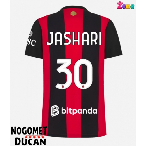 AC Milan Ardon Jashari #30 Domaci Dres Ženska 2026-27 Kratak Rukav AC Milan Ardon Jashari #30 Domaci Dres Ženska 2026-27 Kratak Rukav
