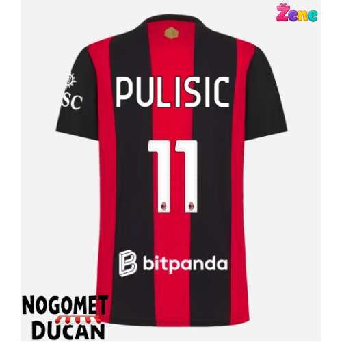 AC Milan Christian Pulisic #11 Domaci Dres Ženska 2026-27 Kratak Rukav AC Milan Christian Pulisic #11 Domaci Dres Ženska 2026-27 Kratak Rukav