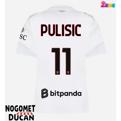AC Milan Christian Pulisic #11 Gostujuci Dres Ženska 2026-27 Kratak Rukav AC Milan Christian Pulisic #11 Gostujuci Dres Ženska 2026-27 Kratak Rukav