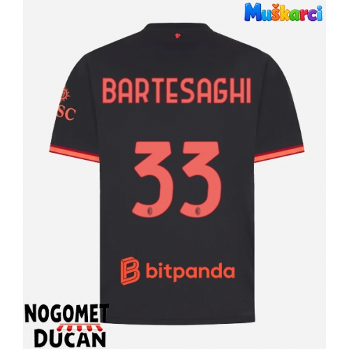AC Milan Davide Bartesaghi #33 Rezervni Dres 2026-27 Kratak Rukav AC Milan Davide Bartesaghi #33 Rezervni Dres 2026-27 Kratak Rukav