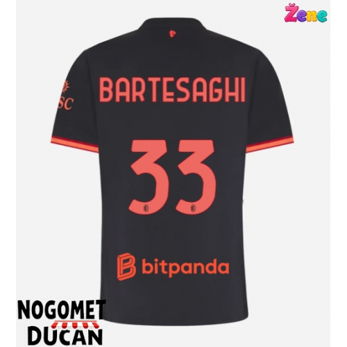 AC Milan Davide Bartesaghi #33 Rezervni Dres Ženska 2026-27 Kratak Rukav AC Milan Davide Bartesaghi #33 Rezervni Dres Ženska 2026-27 Kratak Rukav