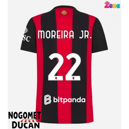AC Milan Diego Moreira #22 Domaci Dres Ženska 2026-27 Kratak Rukav AC Milan Diego Moreira #22 Domaci Dres Ženska 2026-27 Kratak Rukav