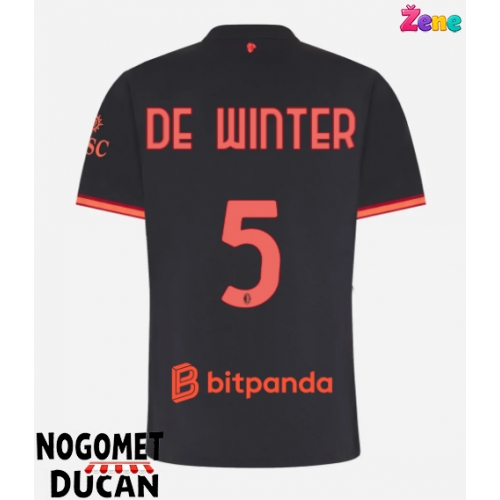 AC Milan Koni De Winter #5 Rezervni Dres Ženska 2026-27 Kratak Rukav AC Milan Koni De Winter #5 Rezervni Dres Ženska 2026-27 Kratak Rukav