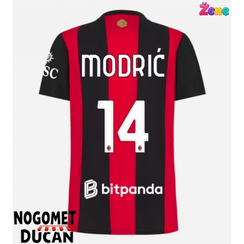 AC Milan Luka Modric #14 Domaci Dres Ženska 2026-27 Kratak Rukav AC Milan Luka Modric #14 Domaci Dres Ženska 2026-27 Kratak Rukav