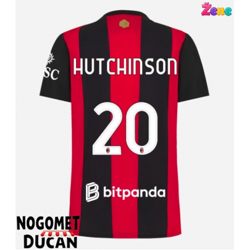 AC Milan Omari Hutchinson #20 Domaci Dres Ženska 2026-27 Kratak Rukav AC Milan Omari Hutchinson #20 Domaci Dres Ženska 2026-27 Kratak Rukav