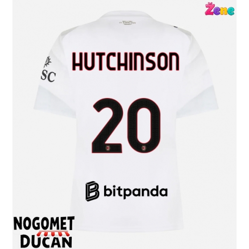 AC Milan Omari Hutchinson #20 Gostujuci Dres Ženska 2026-27 Kratak Rukav AC Milan Omari Hutchinson #20 Gostujuci Dres Ženska 2026-27 Kratak Rukav