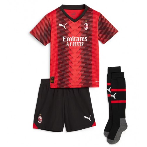 AC Milan Rafael Leao #10 Domaci Dres za djecu 2023-24 Kratak Rukav (+ Kratke hlače)