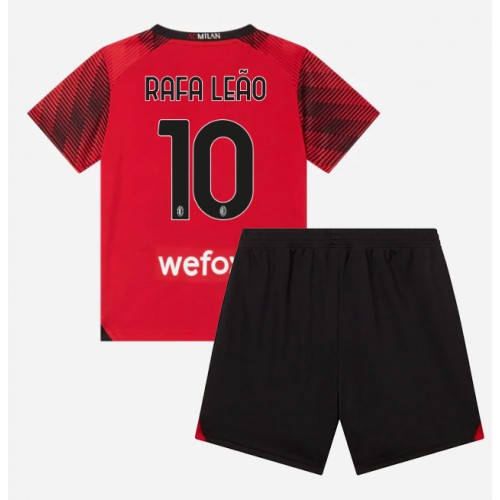 AC Milan Rafael Leao #10 Domaci Dres za djecu 2023-24 Kratak Rukav (+ Kratke hlače)
