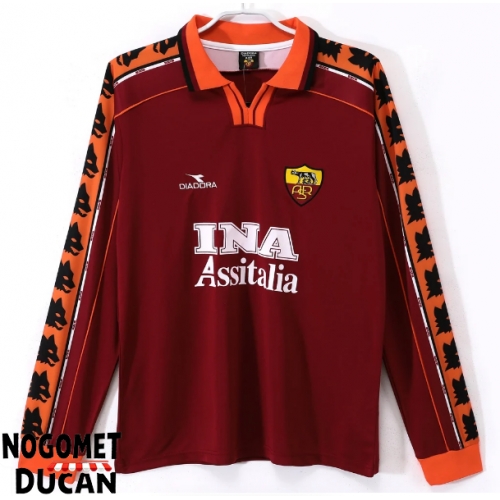 AS Roma 1998-1999 Retro Domaci Dres Dugi Rukav AS Roma 1998-1999 Retro Domaci Dres Dugi Rukav