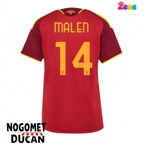 AS Roma Donyell Malen #14 Domaci Dres Ženska 2026-27 Kratak Rukav AS Roma Donyell Malen #14 Domaci Dres Ženska 2026-27 Kratak Rukav