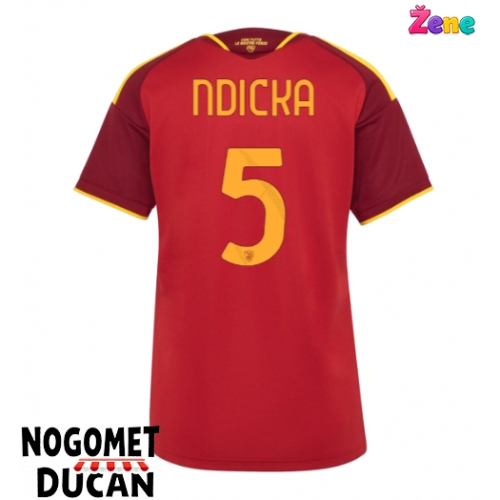 AS Roma Evan Ndicka #5 Domaci Dres Ženska 2026-27 Kratak Rukav AS Roma Evan Ndicka #5 Domaci Dres Ženska 2026-27 Kratak Rukav