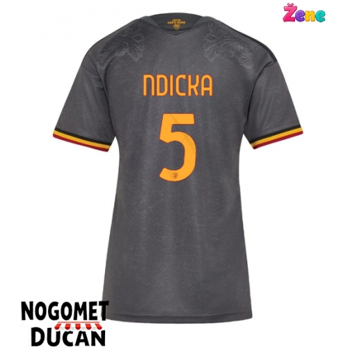 AS Roma Evan Ndicka #5 Rezervni Dres Ženska 2026-27 Kratak Rukav AS Roma Evan Ndicka #5 Rezervni Dres Ženska 2026-27 Kratak Rukav