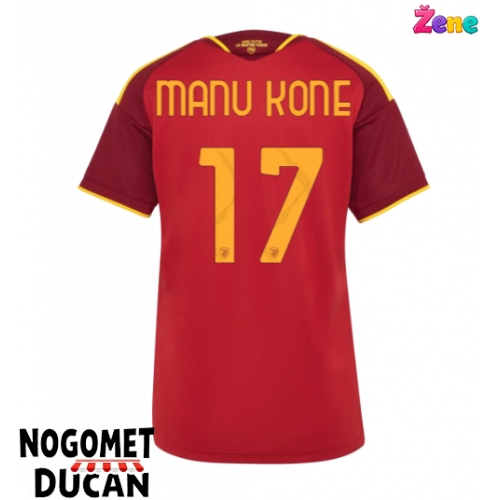 AS Roma Manu Kone #17 Domaci Dres Ženska 2026-27 Kratak Rukav AS Roma Manu Kone #17 Domaci Dres Ženska 2026-27 Kratak Rukav