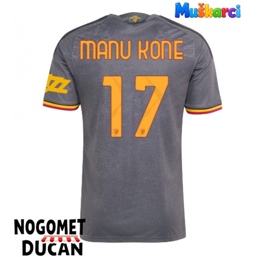 AS Roma Manu Kone #17 Rezervni Dres 2026-27 Kratak Rukav AS Roma Manu Kone #17 Rezervni Dres 2026-27 Kratak Rukav