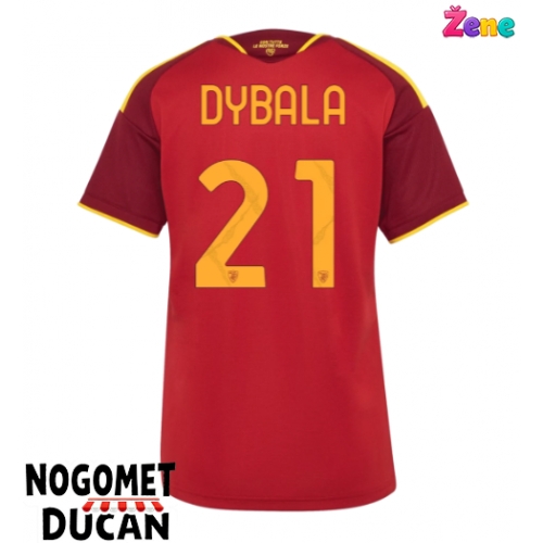AS Roma Paulo Dybala #21 Domaci Dres Ženska 2026-27 Kratak Rukav AS Roma Paulo Dybala #21 Domaci Dres Ženska 2026-27 Kratak Rukav