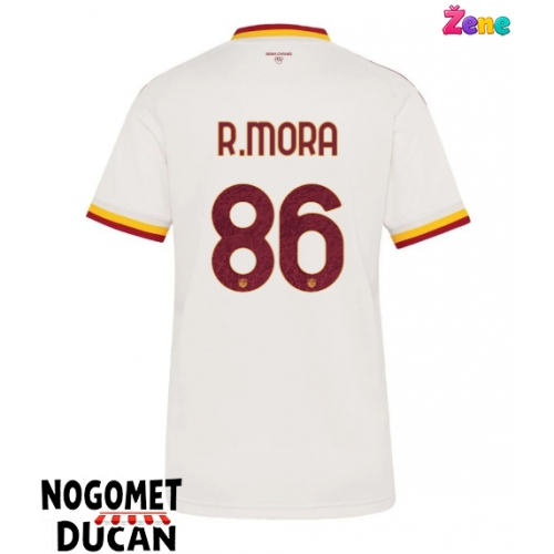 AS Roma Rodrigo Mora #86 Gostujuci Dres Ženska 2026-27 Kratak Rukav AS Roma Rodrigo Mora #86 Gostujuci Dres Ženska 2026-27 Kratak Rukav