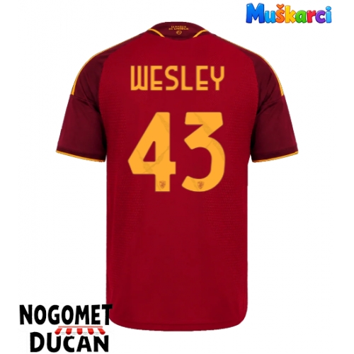 AS Roma Wesley Franca #43 Domaci Dres 2026-27 Kratak Rukav AS Roma Wesley Franca #43 Domaci Dres 2026-27 Kratak Rukav