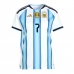 Argentina Rodrigo De Paul #7 Domaci Dres Ženska SP 2026 Kratak Rukav Argentina Rodrigo De Paul #7 Domaci Dres Ženska SP 2026 Kratak Rukav