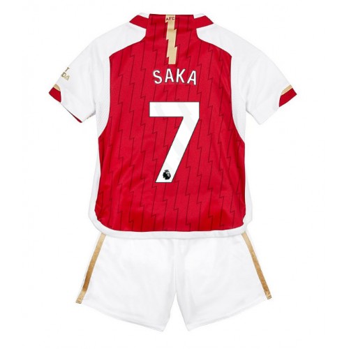 Arsenal Bukayo Saka #7 Domaci Dres za djecu 2023-24 Kratak Rukav (+ Kratke hlače)