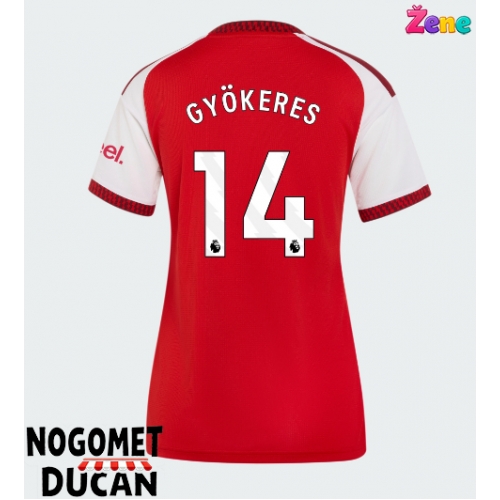 Arsenal Viktor Gyokeres #14 Domaci Dres Ženska 2026-27 Kratak Rukav Arsenal Viktor Gyokeres #14 Domaci Dres Ženska 2026-27 Kratak Rukav