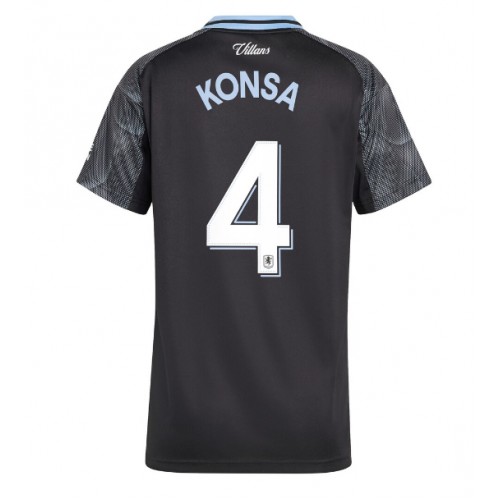 Aston Villa Ezri Konsa #4 Gostujuci Dres Ženska 2025-26 Kratak Rukav Aston Villa Ezri Konsa #4 Gostujuci Dres Ženska 2025-26 Kratak Rukav