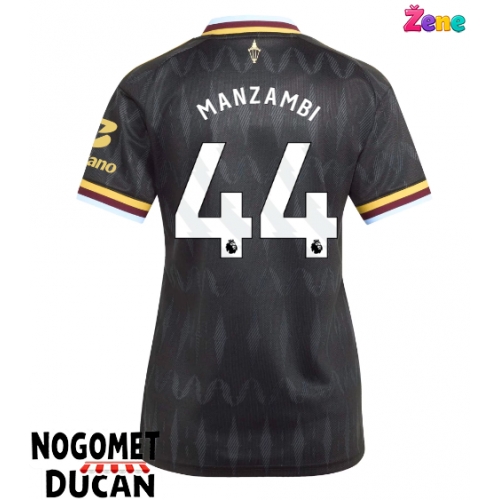 Aston Villa Johan Manzambi #44 Gostujuci Dres Ženska 2026-27 Kratak Rukav Aston Villa Johan Manzambi #44 Gostujuci Dres Ženska 2026-27 Kratak Rukav