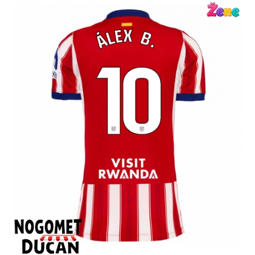 Atletico Madrid Alex Baena #10 Domaci Dres Ženska 2026-27 Kratak Rukav Atletico Madrid Alex Baena #10 Domaci Dres Ženska 2026-27 Kratak Rukav