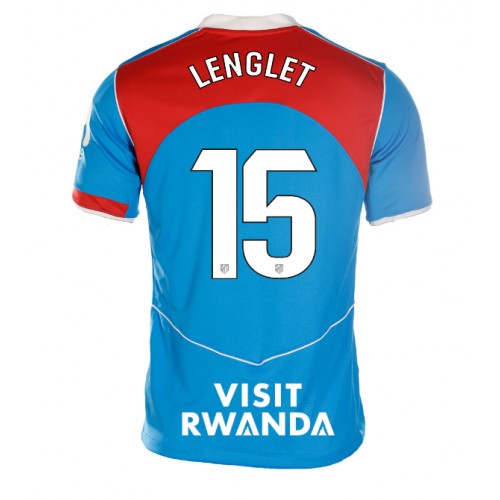 Atletico Madrid Clement Lenglet #15 Rezervni Dres Ženska 2025-26 Kratak Rukav Atletico Madrid Clement Lenglet #15 Rezervni Dres Ženska 2025-26 Kratak Rukav