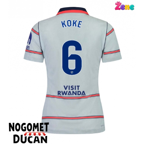 Atletico Madrid Koke #6 Rezervni Dres Ženska 2026-27 Kratak Rukav Atletico Madrid Koke #6 Rezervni Dres Ženska 2026-27 Kratak Rukav