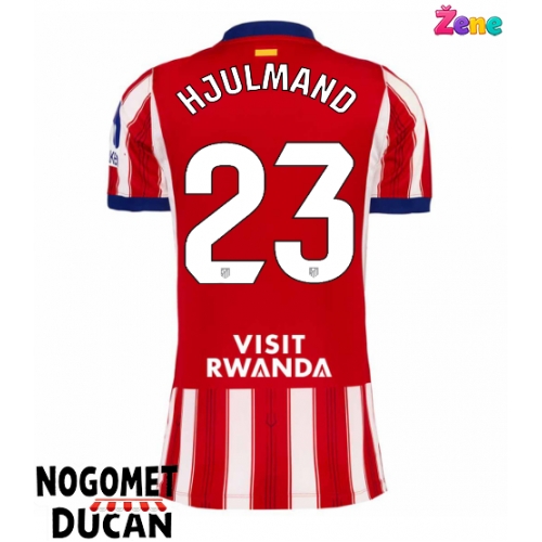 Atletico Madrid Morten Hjulmand #23 Domaci Dres Ženska 2026-27 Kratak Rukav Atletico Madrid Morten Hjulmand #23 Domaci Dres Ženska 2026-27 Kratak Rukav