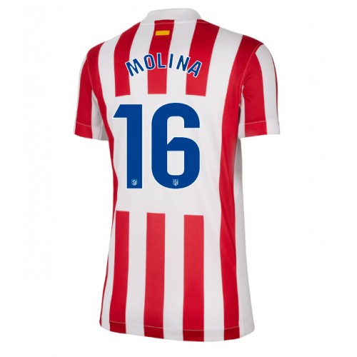 Atletico Madrid Nahuel Molina #16 Domaci Dres Ženska 2025-26 Kratak Rukav Atletico Madrid Nahuel Molina #16 Domaci Dres Ženska 2025-26 Kratak Rukav