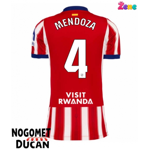 Atletico Madrid Rodrigo Mendoza #4 Domaci Dres Ženska 2026-27 Kratak Rukav Atletico Madrid Rodrigo Mendoza #4 Domaci Dres Ženska 2026-27 Kratak Rukav