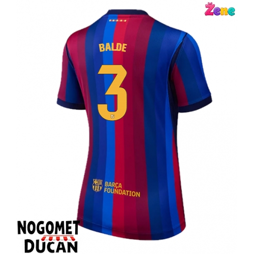 Barcelona Alejandro Balde #3 Domaci Dres Ženska 2026-27 Kratak Rukav Barcelona Alejandro Balde #3 Domaci Dres Ženska 2026-27 Kratak Rukav