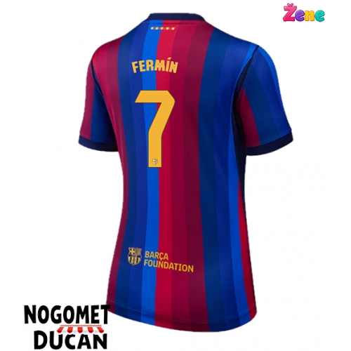 Barcelona Fermin Lopez #7 Domaci Dres Ženska 2026-27 Kratak Rukav Barcelona Fermin Lopez #7 Domaci Dres Ženska 2026-27 Kratak Rukav