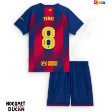 Barcelona Pedri Gonzalez #8 Domaci Dres za djecu 2025-26 Kratak Rukav (+ Kratke hlače)