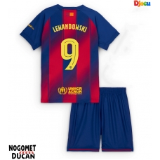 Barcelona Robert Lewandowski #9 Domaci Dres za djecu 2025-26 Kratak Rukav (+ Kratke hlače)