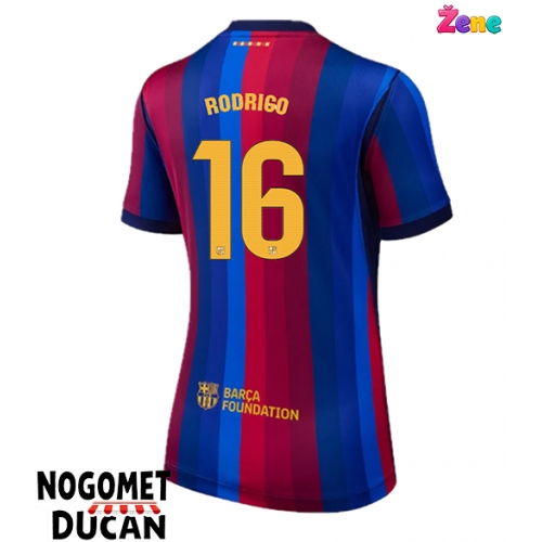 Barcelona Rodri Hernandez #16 Domaci Dres Ženska 2026-27 Kratak Rukav Barcelona Rodri Hernandez #16 Domaci Dres Ženska 2026-27 Kratak Rukav