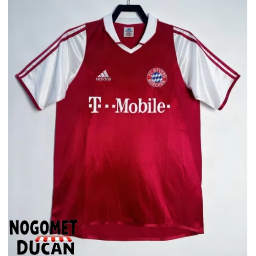 Bayern Munich 2003-2004 Retro Domaci Dres Kratak Rukav Bayern Munich 2003-2004 Retro Domaci Dres Kratak Rukav