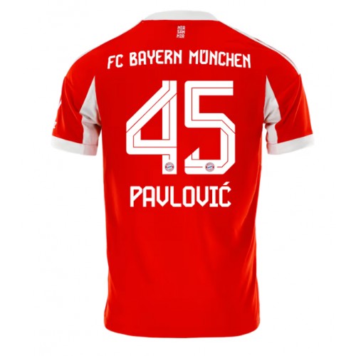 Bayern Munich Aleksandar Pavlovic #45 Domaci Dres 2025-26 Kratak Rukav Bayern Munich Aleksandar Pavlovic #45 Domaci Dres 2025-26 Kratak Rukav