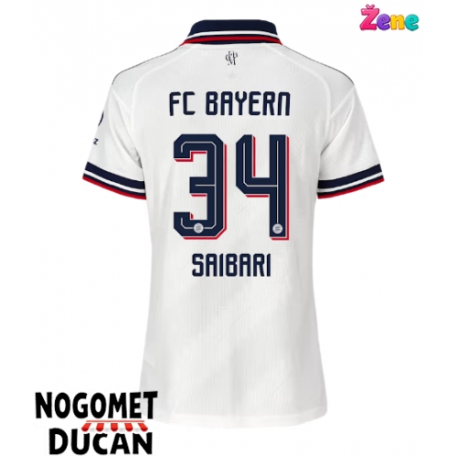 Bayern Munich Ismael Saibari #34 Gostujuci Dres Ženska 2026-27 Kratak Rukav Bayern Munich Ismael Saibari #34 Gostujuci Dres Ženska 2026-27 Kratak Rukav