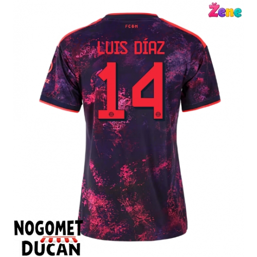Bayern Munich Luis Diaz #14 Rezervni Dres Ženska 2026-27 Kratak Rukav Bayern Munich Luis Diaz #14 Rezervni Dres Ženska 2026-27 Kratak Rukav