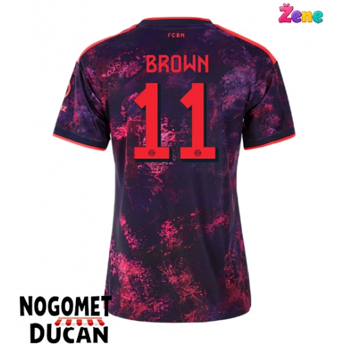 Bayern Munich Nathaniel Brown #11 Rezervni Dres Ženska 2026-27 Kratak Rukav Bayern Munich Nathaniel Brown #11 Rezervni Dres Ženska 2026-27 Kratak Rukav